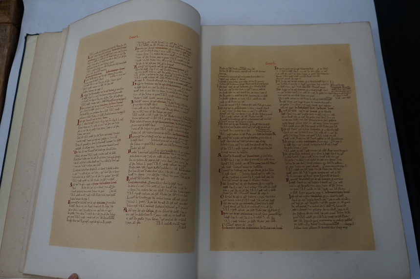 The Domesday Book of Kent. With translation, notes, and appendix. By the Rev. Lambert Blackwell Larking ... title in red and black, 28 facsimile plates in red and black; (?) original morocco backed cloth, gilt lettered s